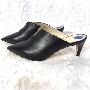 New Napoleoni Mules Black Leather US6.5/Euro 37
